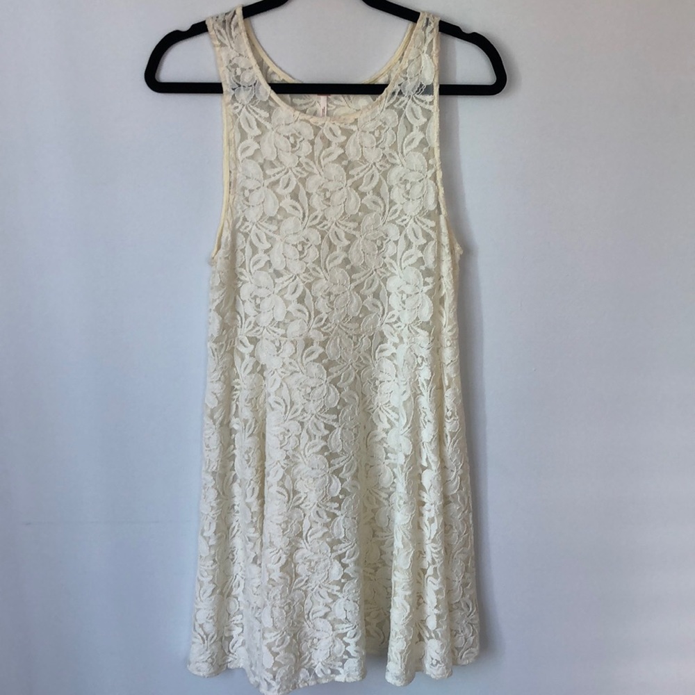 Free people lace ivory dress small